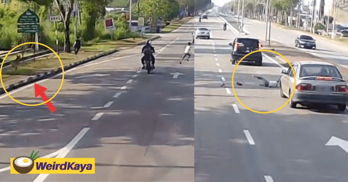 M'sian Child's Head Nearly Gets Crushed While Being Chased By A Stray Dog