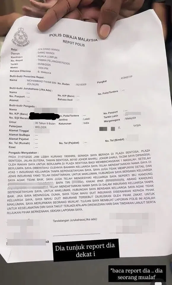M’sian Claims Brother Took Out Life Insurance Under His Name So He Could Kill Him & Claim The Money