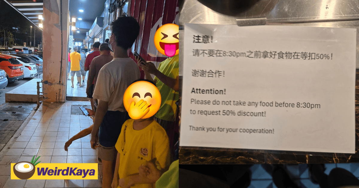 M’sian Customers Take Dishes From Mixed Rice Stall Early, But Only Pay At 8.30pm To Get 50% Discount