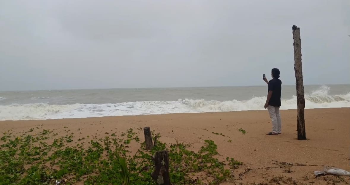 M’sian man almost struck by massive log swept onshore