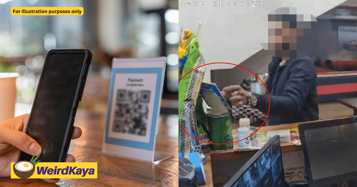 M'sian Man Gets Only RM6.60 After Pasting Own QR Code At Restaurant Counter To Steal Payments