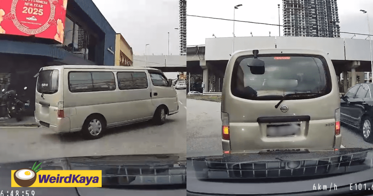 M'sian Man Shocked By Van Which Appeared Without Warning & Brake-Checked Him