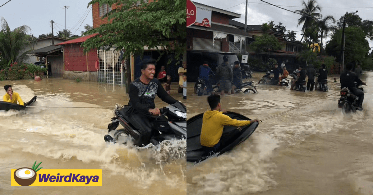 M’sians Turn Floodwaters Into ‘Banana Boat’ Adventure & Netizens Are Loving It!