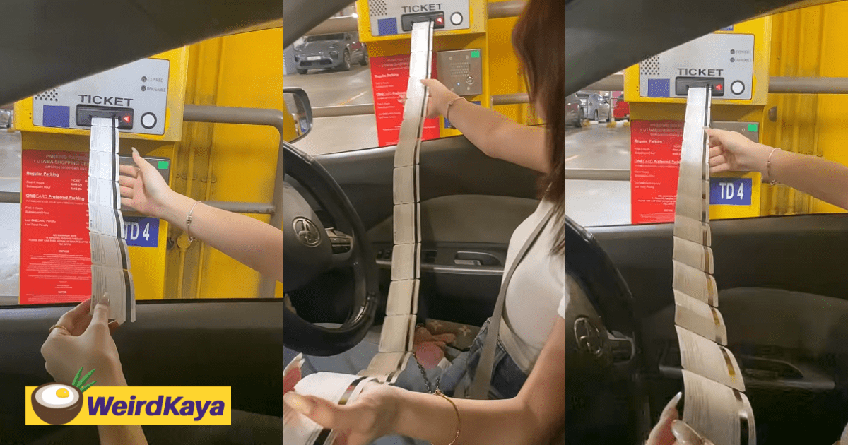 Parking Machine At KL Mall Goes Berserk & Spits Out Over 20 Parking Tickets In One Go