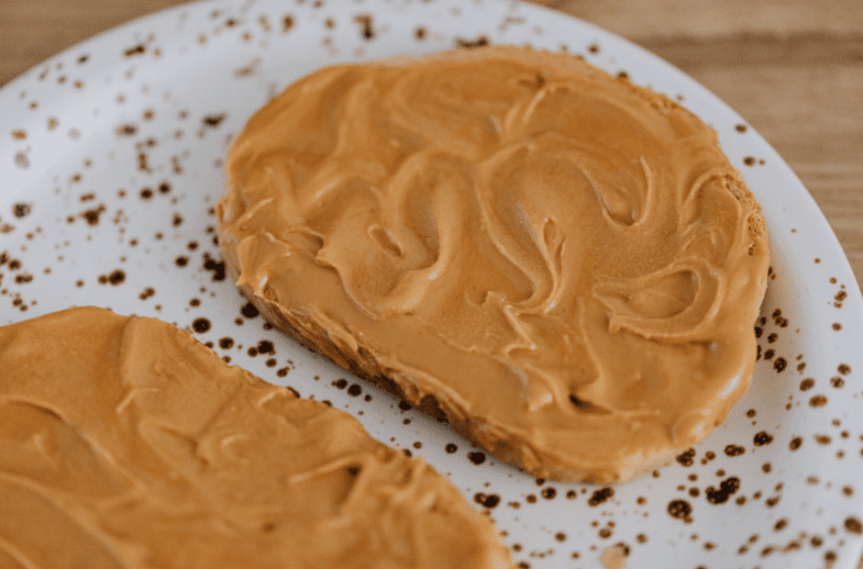 peanut butter on bread