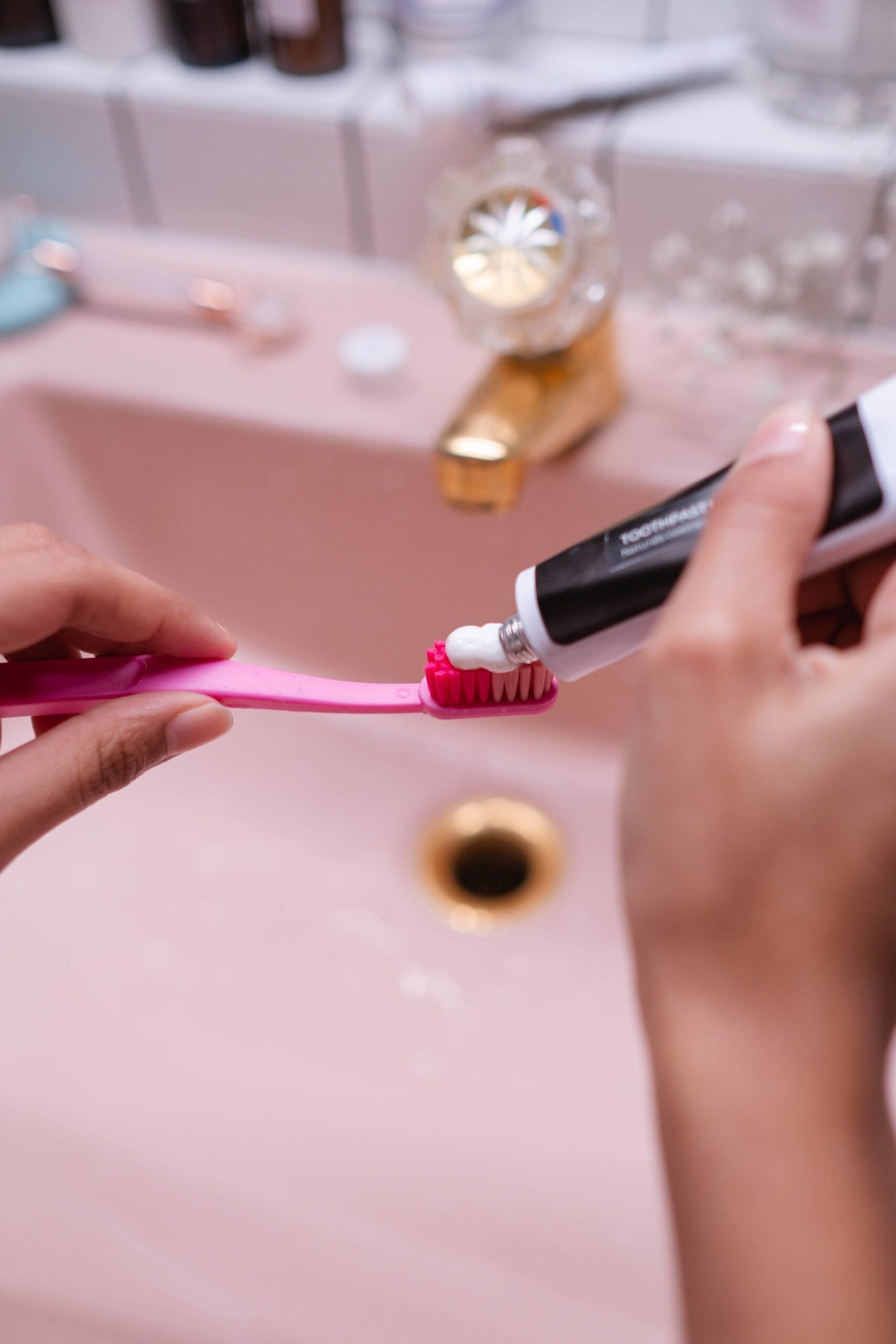 toothpaste with toothbrush
