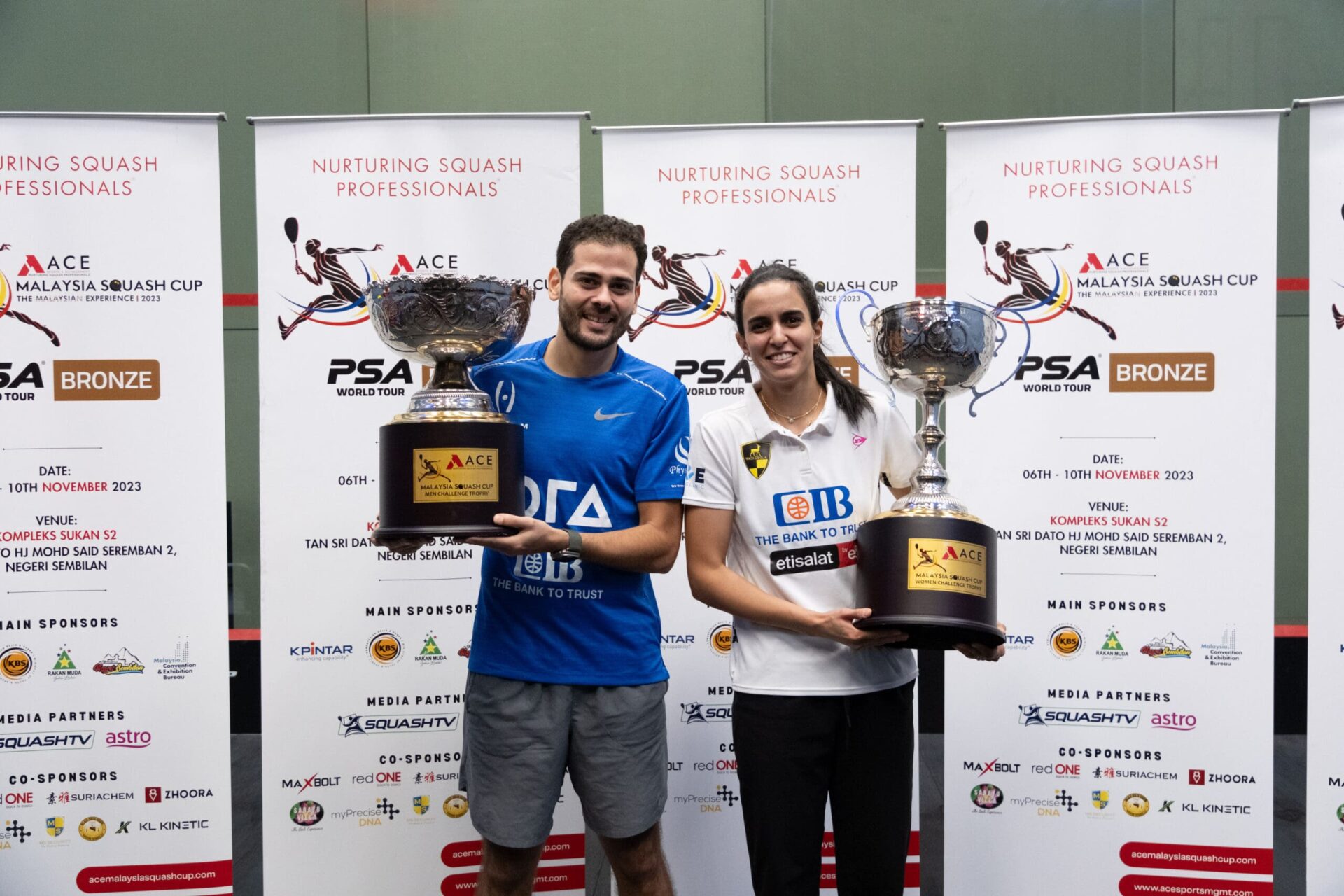 KARIM Abdel Gawad, Nour El Tayeb with their award