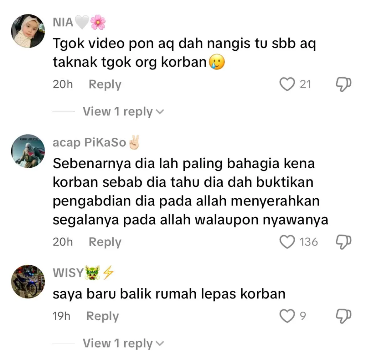 haiwan korban menangis