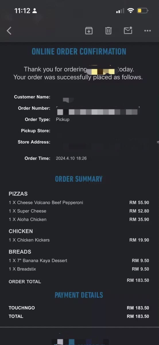 Woman complains about restaurant not sending order after 1 week