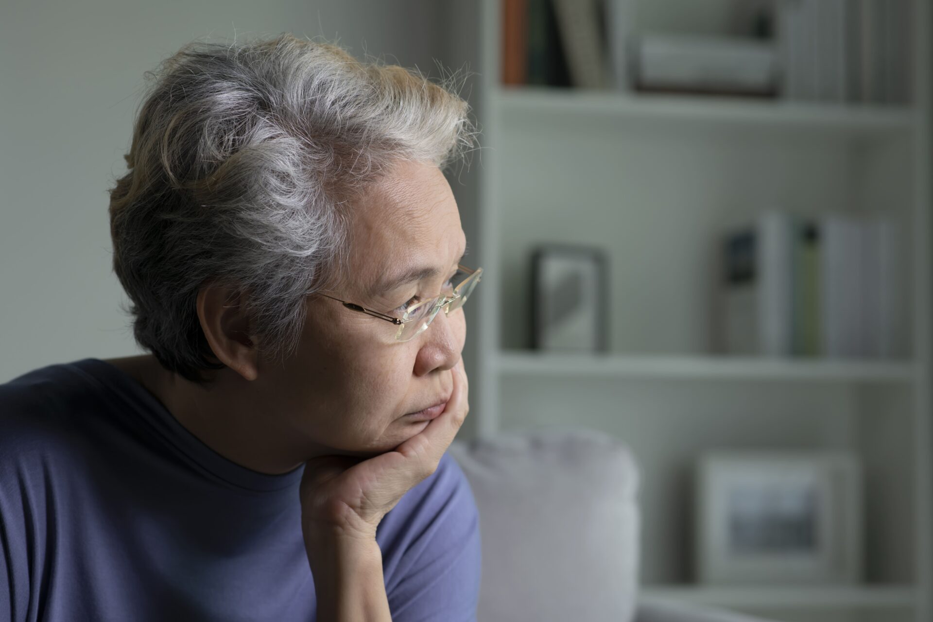 A sad grandmother