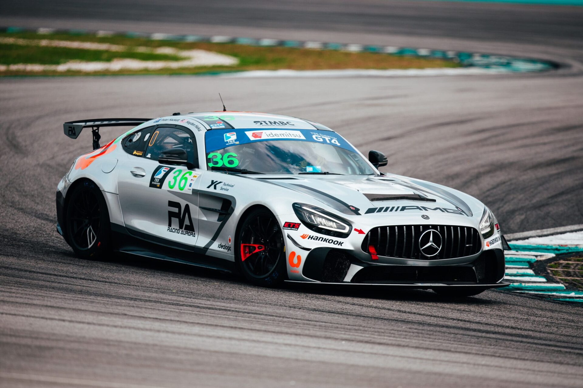 racing car on track