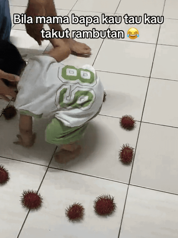 Rambutan prank on kid (1)