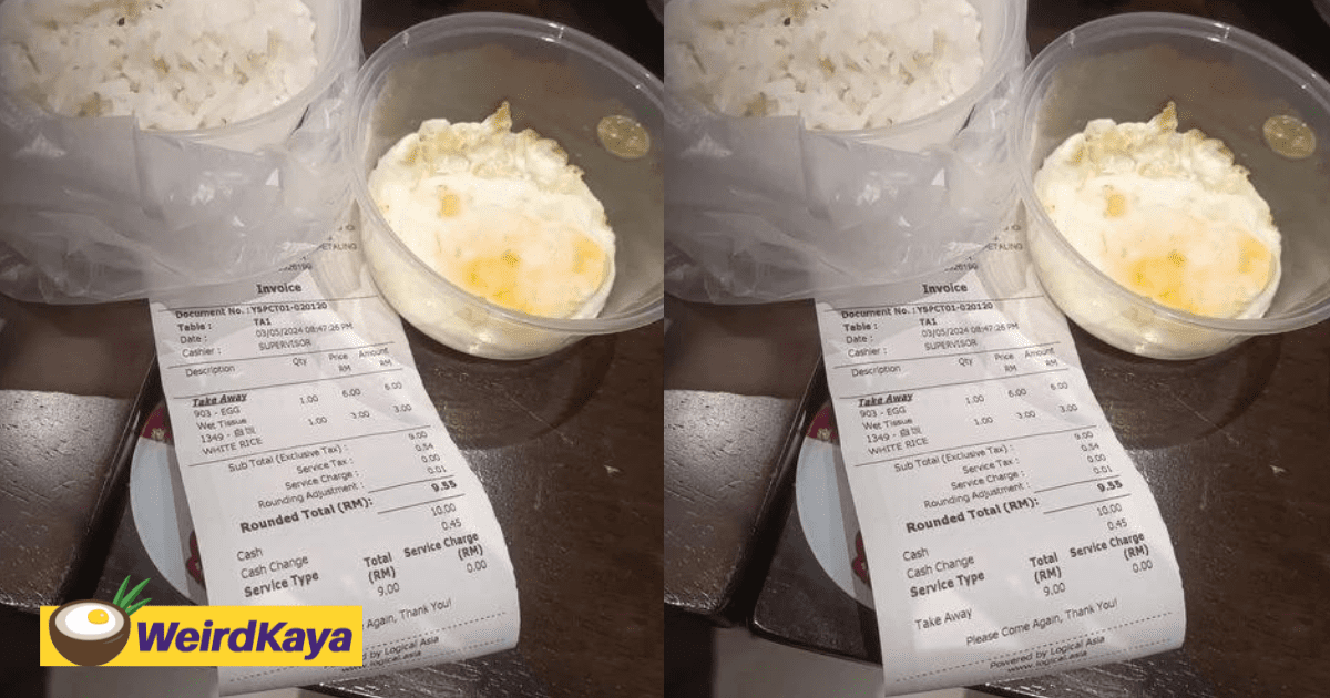 'RM10 For This' - M'sian Shocked By Price For Just Plain Rice With Egg
