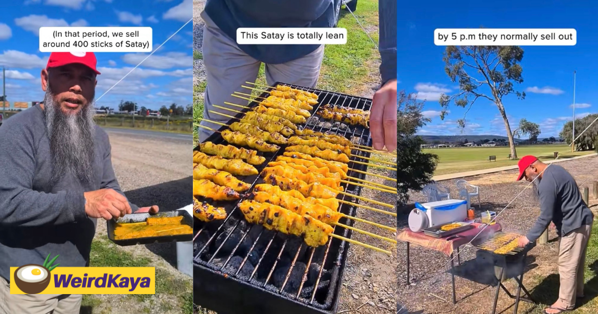 Malaysian couple sell RM7 satay cover