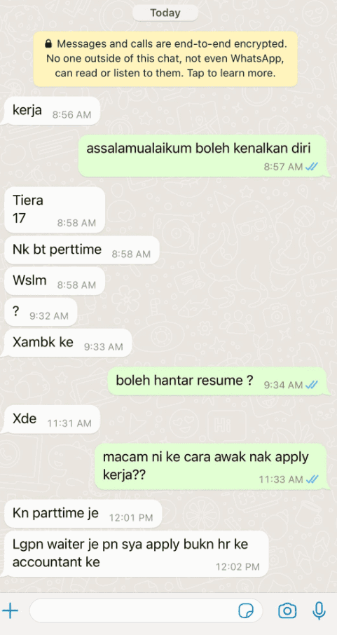 'Got Job?'- 17yo M'sian Applies For Job Without Resume Or Proper Manners, Gets Criticised By Netizens