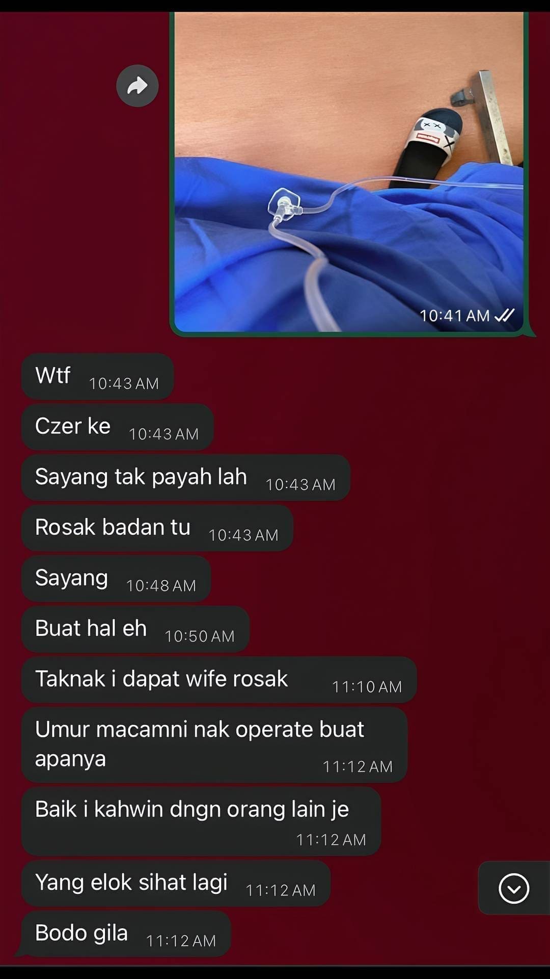 screenshot of a whatsapp chat