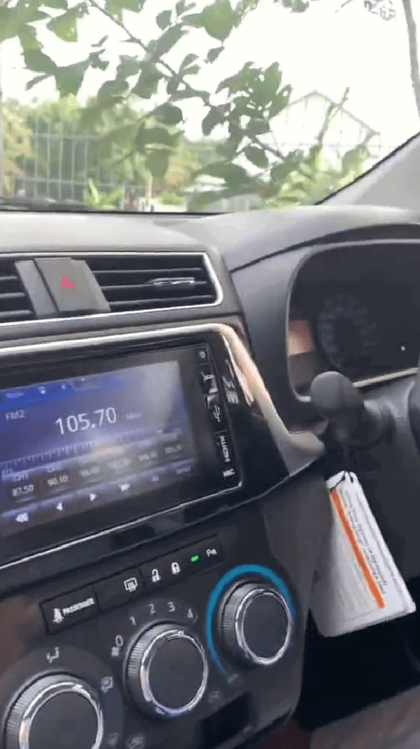 Showing the new car