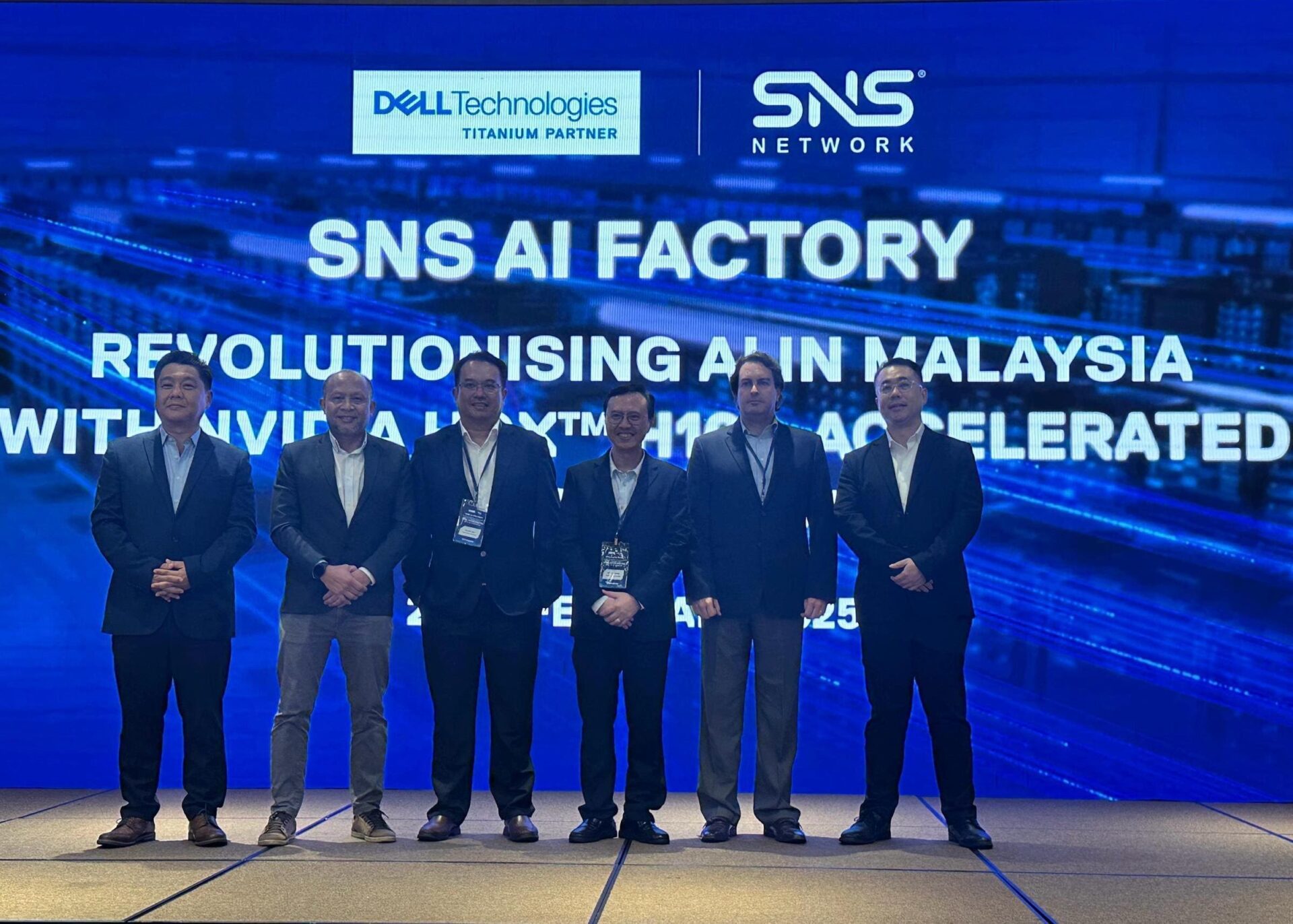 SNS Network AI factory officiation group photo 1