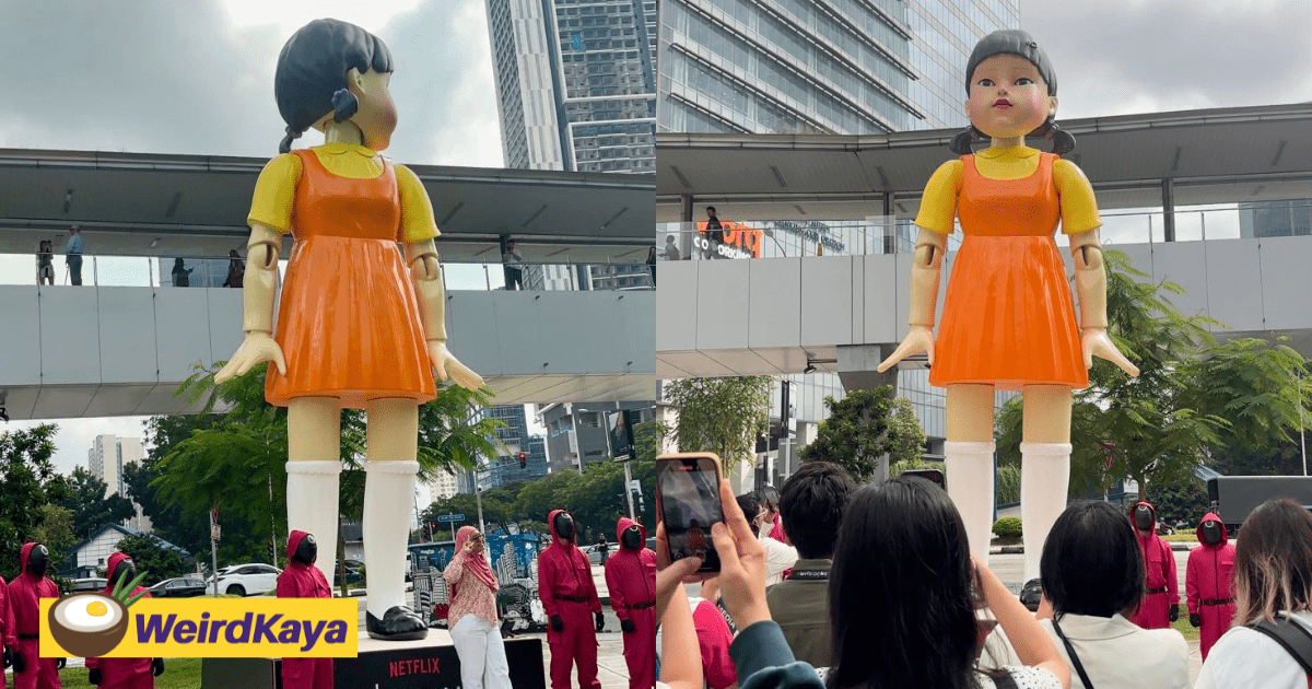 Squid Game's Creepy Young-Hee Doll Takes Over MRT Ampang Park & Everyone's Freaking Out