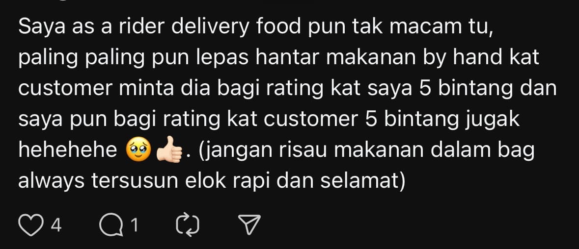 tipping rider issue comment
