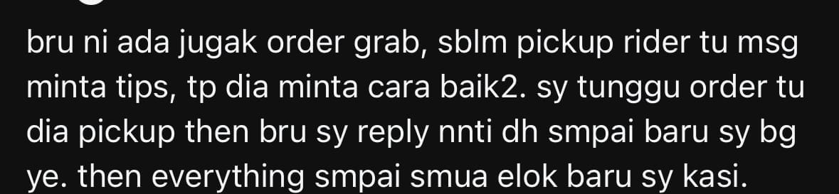 tipping rider issue comment