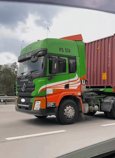 Truck palying music