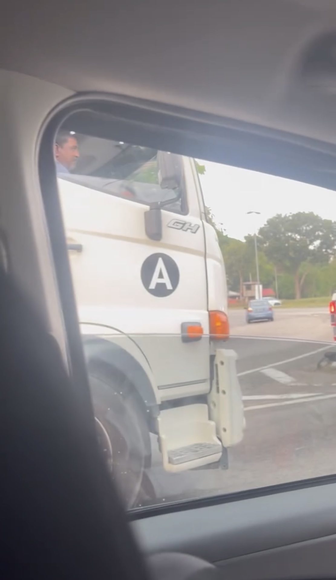 uncle inside the lorry