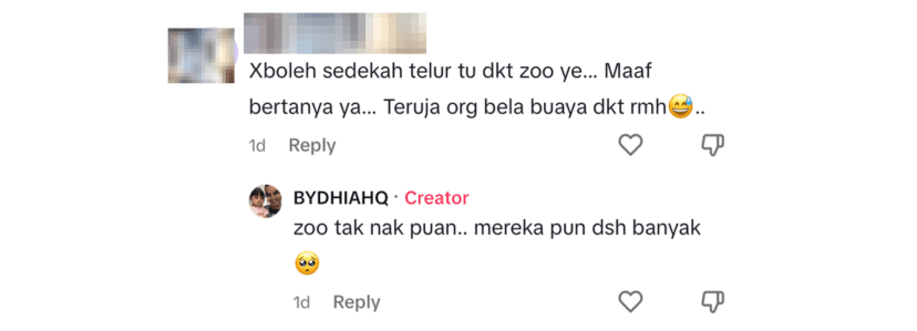 Netizens comment on Malaysian man who eats crocodile egg