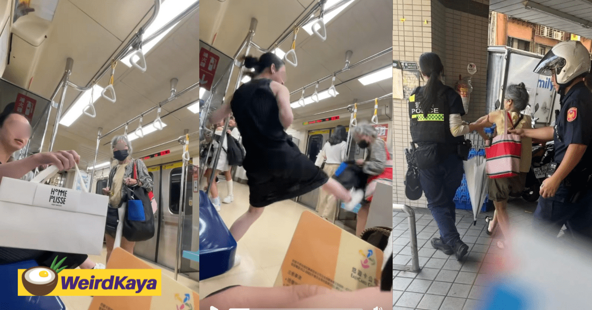 https://weirdkaya.com/elderly-taiwanese-woman-demands-mrt-priority-seat-gets-kicked-after-swinging-bag-at-commuter