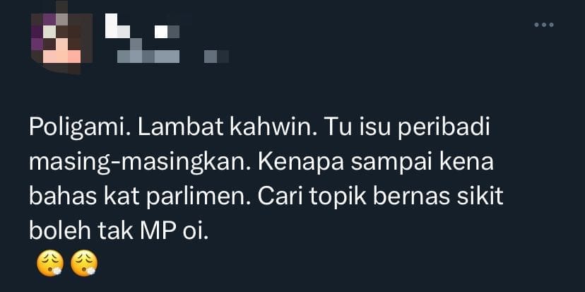 PAS MP Bashed For Suggesting Polygamy As 'Way Out' For M'sian Women Who Marry Late comment 1