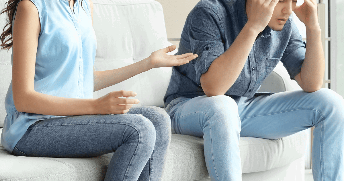 wife questionning her husband