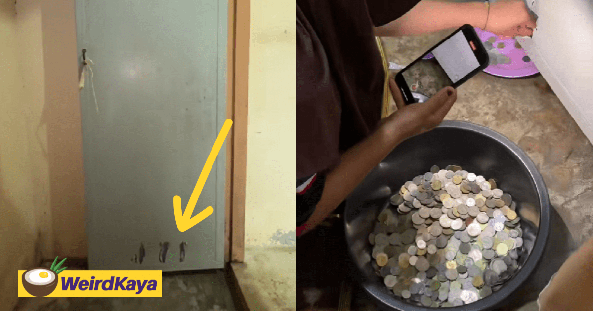 Woman Finds RM4,000 Worth Of Coins Hidden Inside Toilet Door