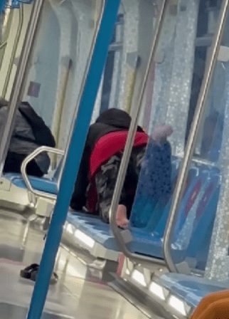 woman inside mrt