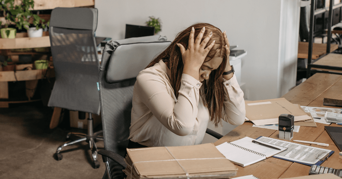 woman with headache