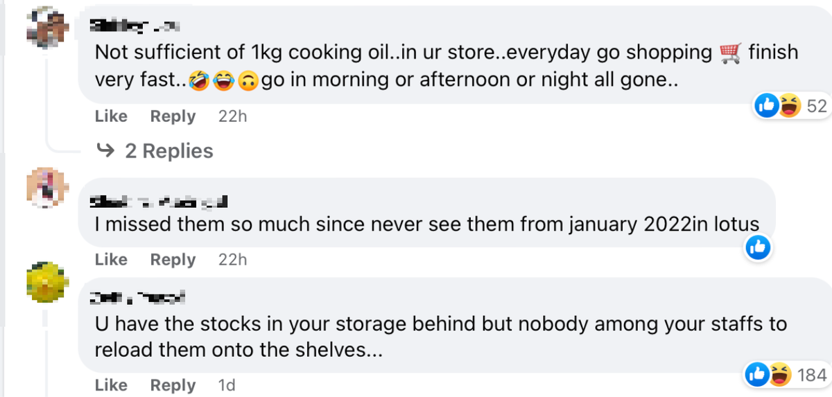 Netizens slammed lotus's announcement on having sufficient supply of cooking oil