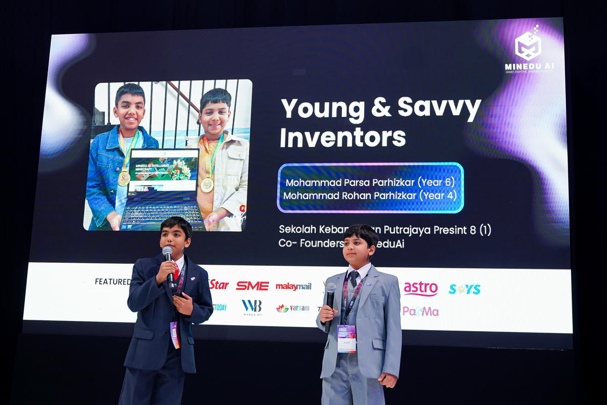 1 - Mohammad Parsa (12) and Mohammad Rohan (9) founders of MineduAI