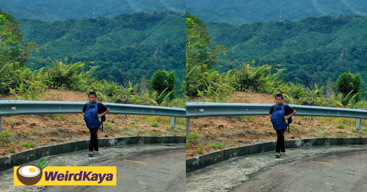 13yo sabahan walks 14km alone just to go to school and achieve his dream | weirdkaya