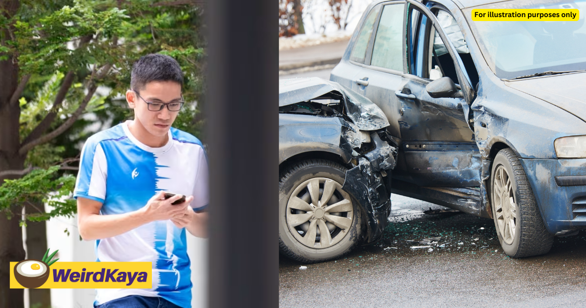Sg man lies about neck injury after car gets hit by another driver, cctv showed he wasn't inside at the time | weirdkaya