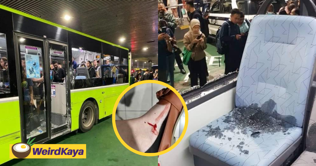 2 buses collide at jb checkpoint, shattering windows & injuring passengers | weirdkaya