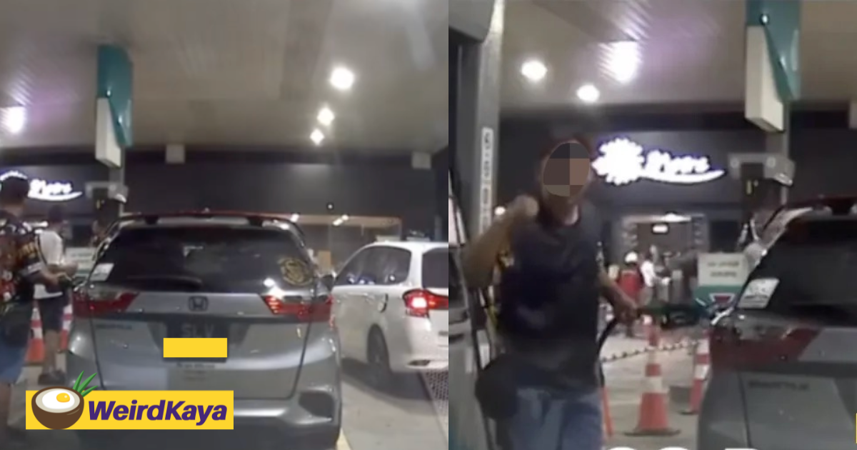Sg-registered car drivers fight at jb petrol station as one of them took too long to pump petrol | weirdkaya