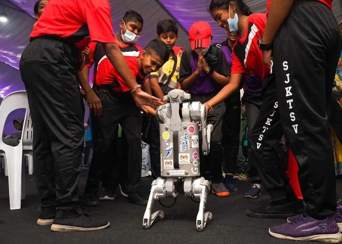 The introduction of the Quadruped Robot aims to promote awareness of robotics and artificial intelligence, fostering curiosity and enthusiasm through interactive learning.