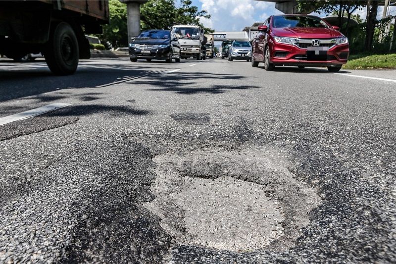 Malaysian roads potholes