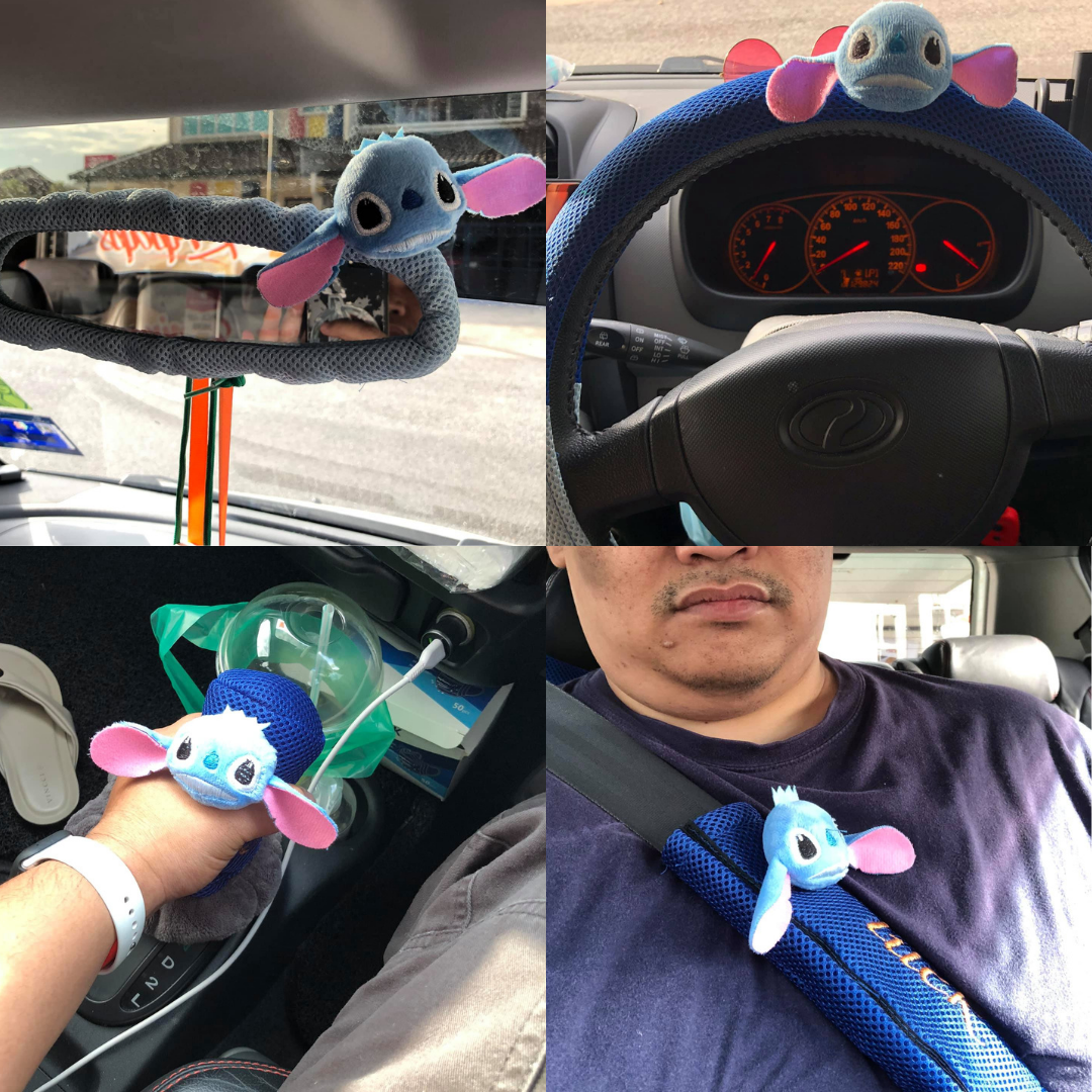 Netizens amused by man's embarrassment over niece's lilo & stitch car deco | weirdkaya