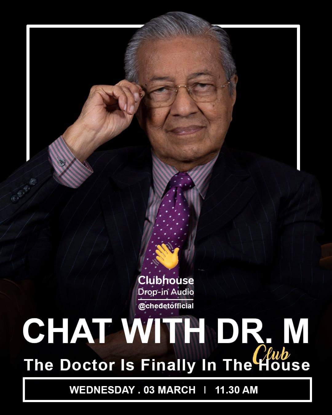 Tun mahathir holds a talk on clubhouse