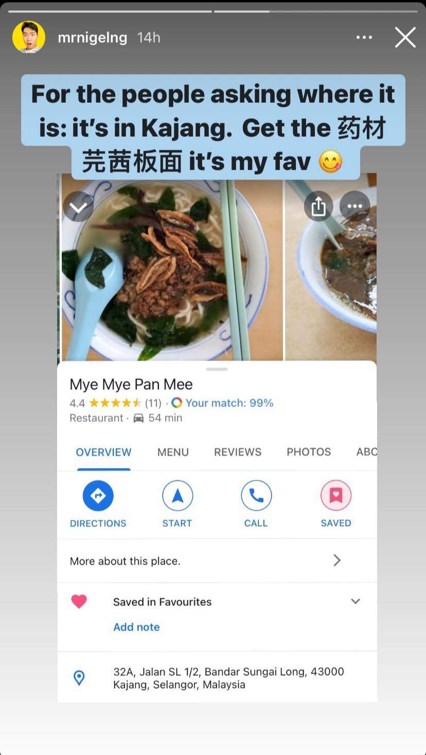 Uncle roger has kajang pan mee as his last meal before leaving malaysia
