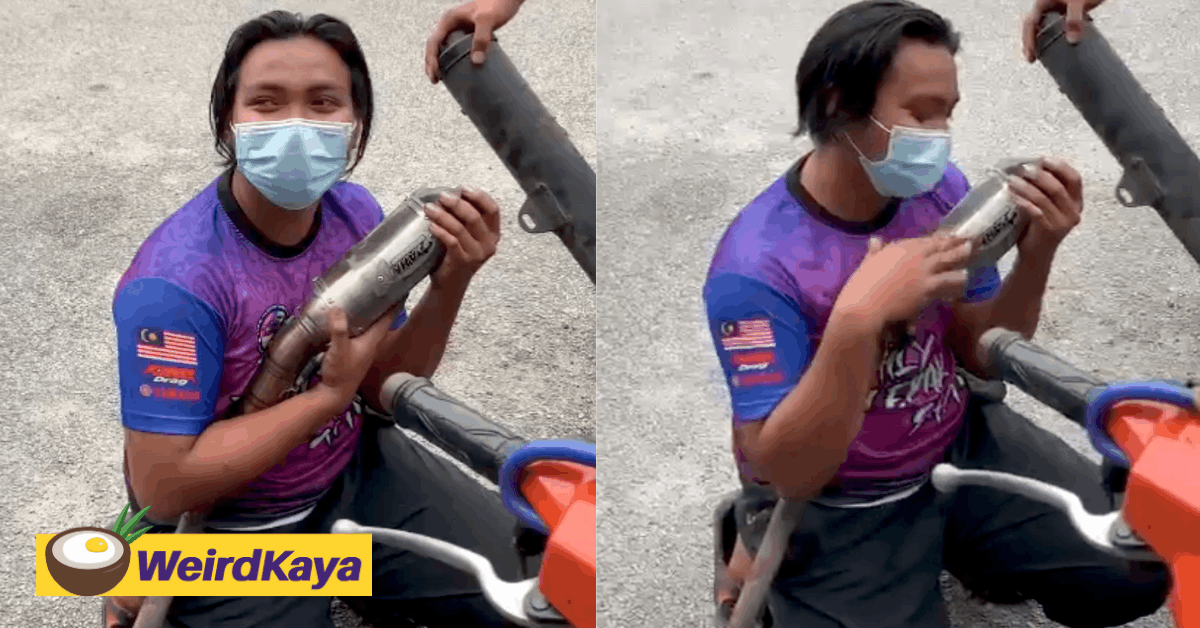 [video] teen kisses exhaust pipe before it was confiscated by police | weirdkaya
