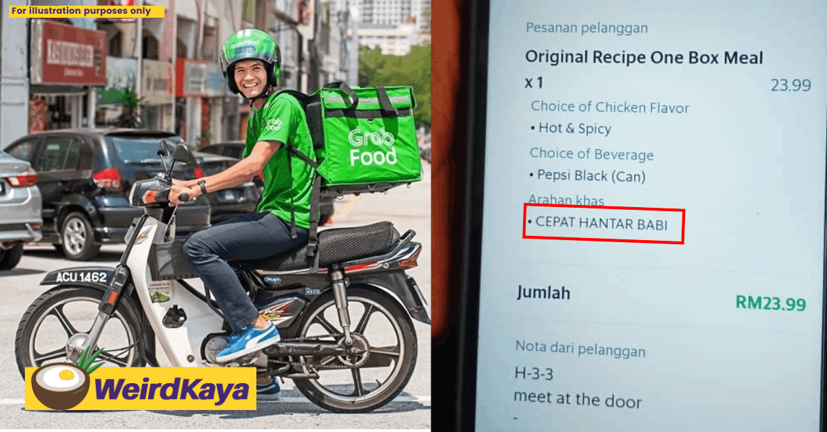 “cepat hantar bab*! ” grabfood rider shares rude instruction received from customer | weirdkaya