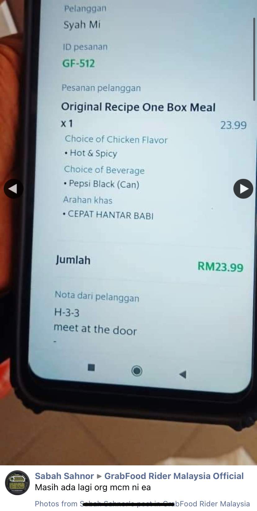“cepat hantar bab*! ” grabfood rider shares rude instruction received from customer