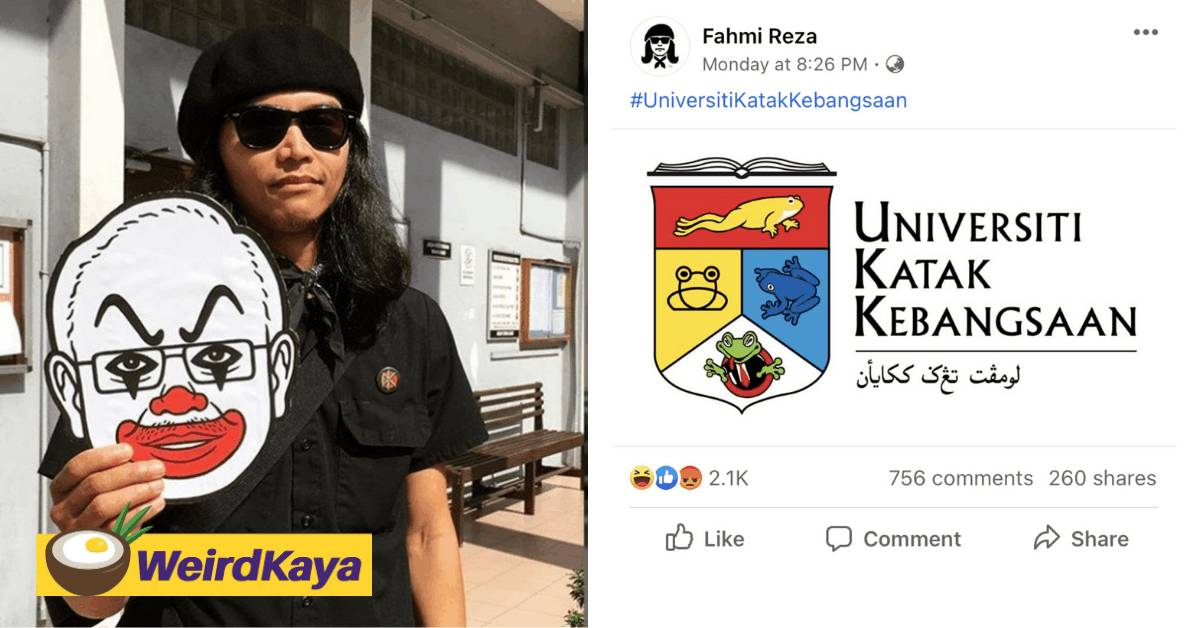 Ukm threatens legal action over fahmi reza's ukm logo recreation | weirdkaya