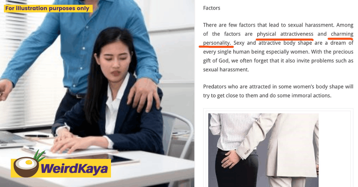 Moh blasted over sexist article which linked women's appearance to sexual harassment | weirdkaya